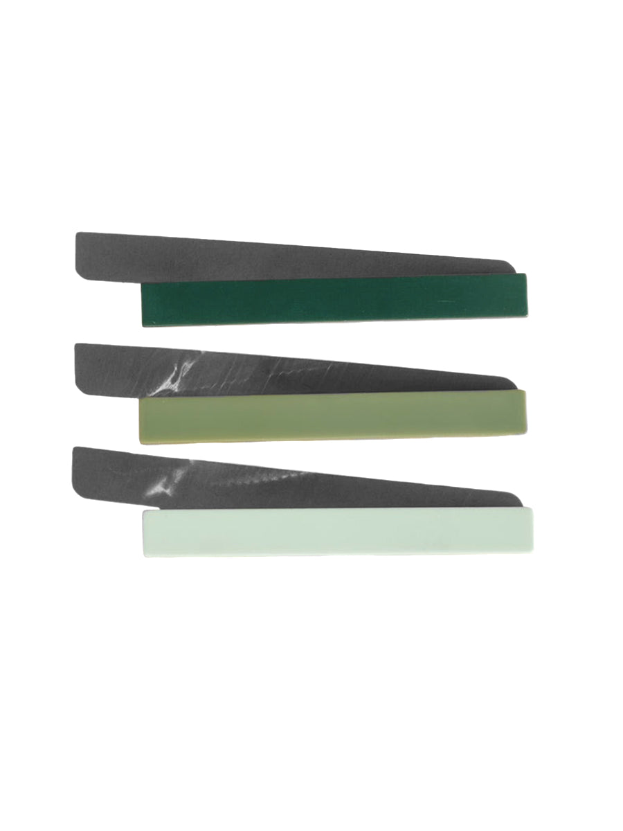 Evie Hair Clips - Greens