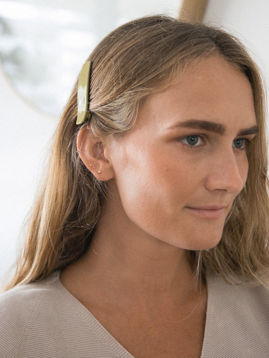 Lani Hairclip Duo - Black & Olive