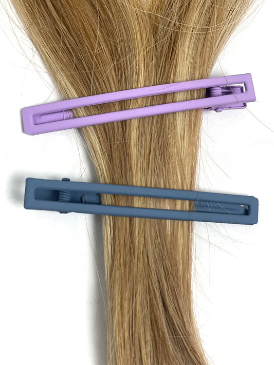 Leia Hairclip Duo - Lilac & Sky