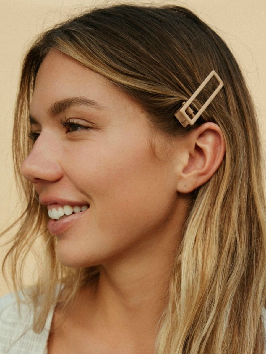Lulu Hairclip Set - Mauve & Pink