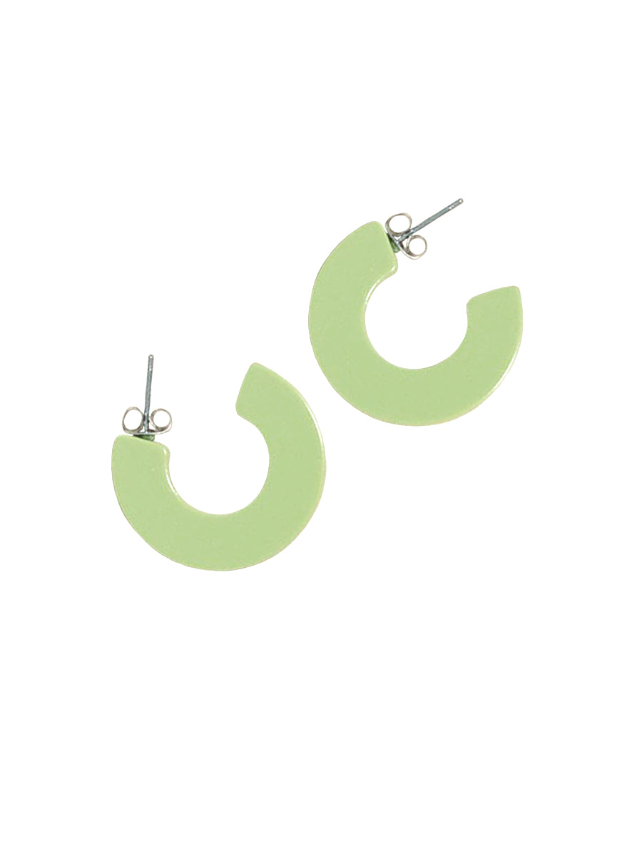 Ray Hoop Earrings - Kiwi