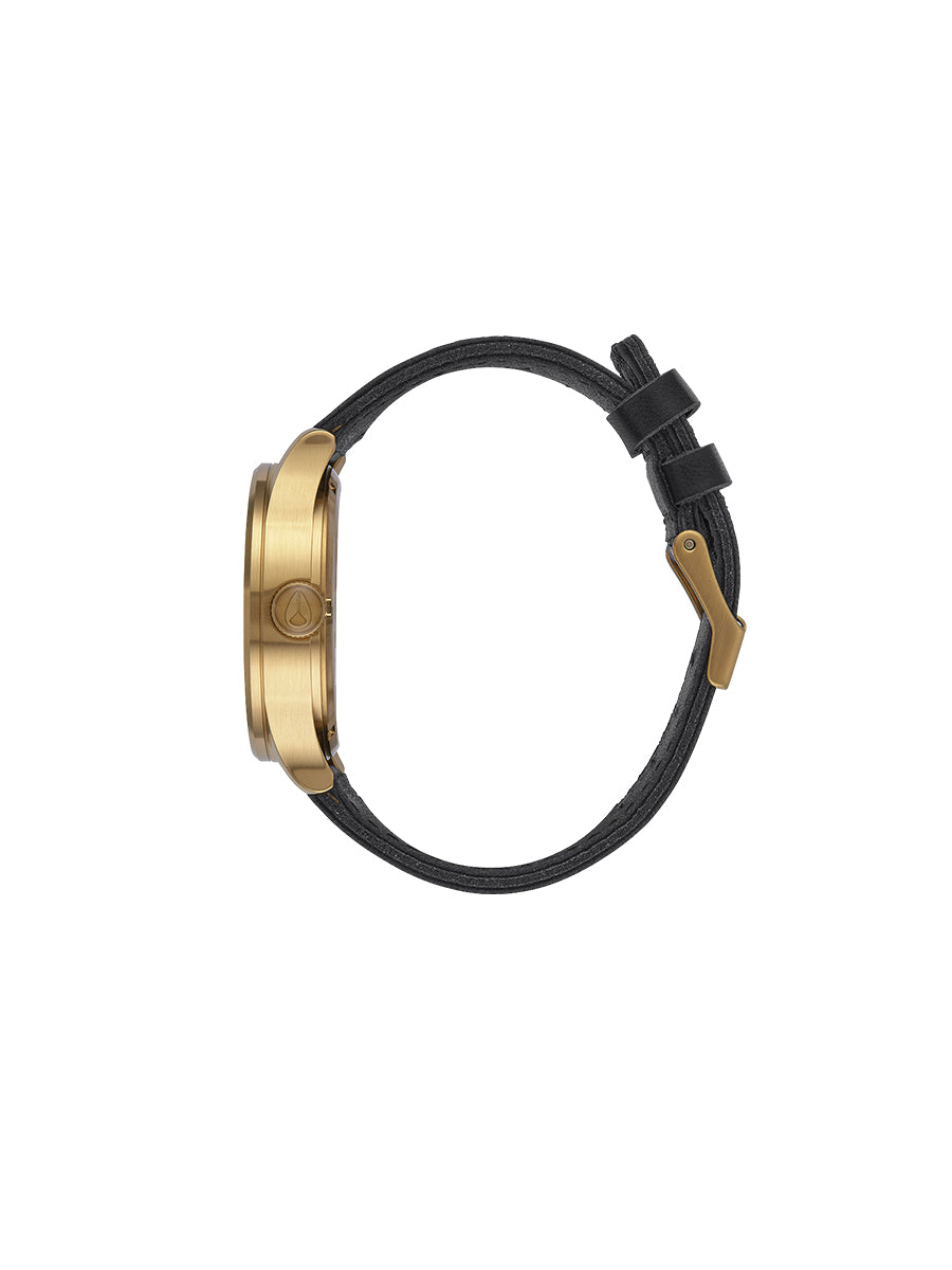 Sentry Leather Watch - Gold & Black