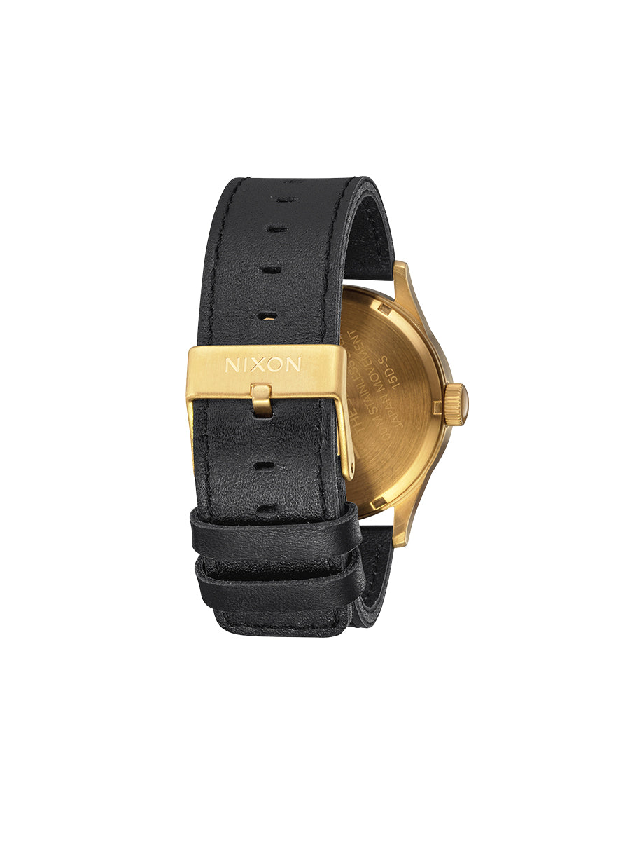 Sentry Leather Watch - Gold & Black