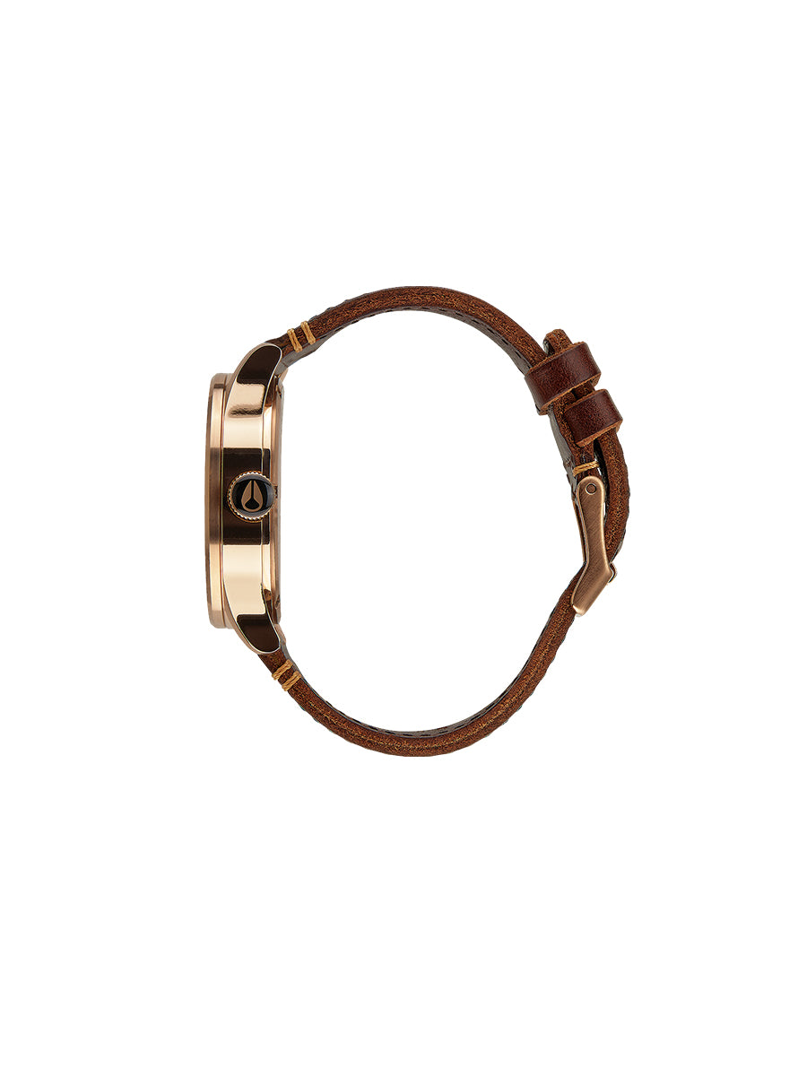 Sentry Leather Watch - Rose Gold & Gunmetal