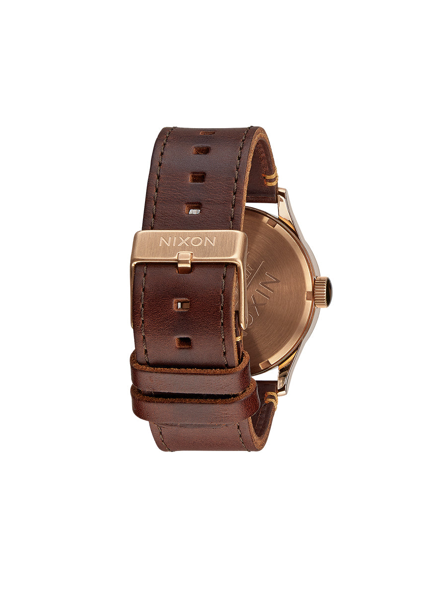 Sentry Leather Watch - Rose Gold & Gunmetal