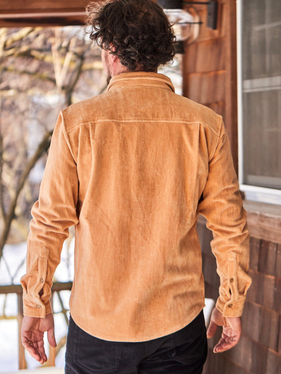 British Isles Velvet Shirt - Tan