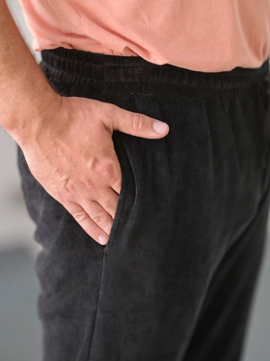 Midnight Velvet Pants - Black