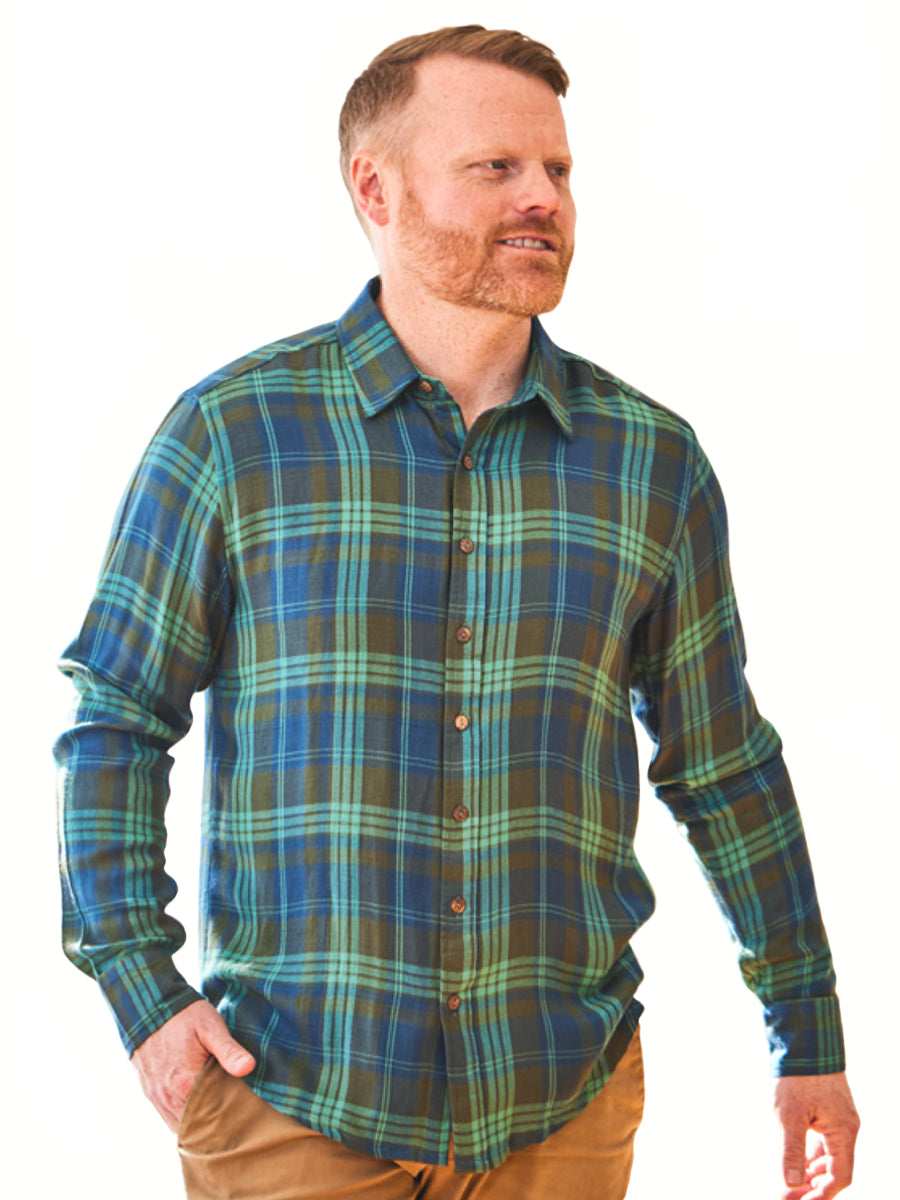 River Plaid Shirt - Green