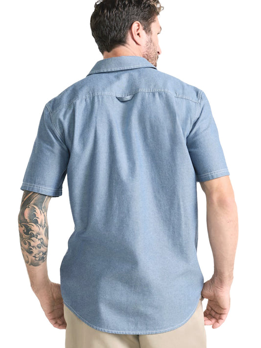 Bayside Button-Down Short Sleeve Shirt - Blue