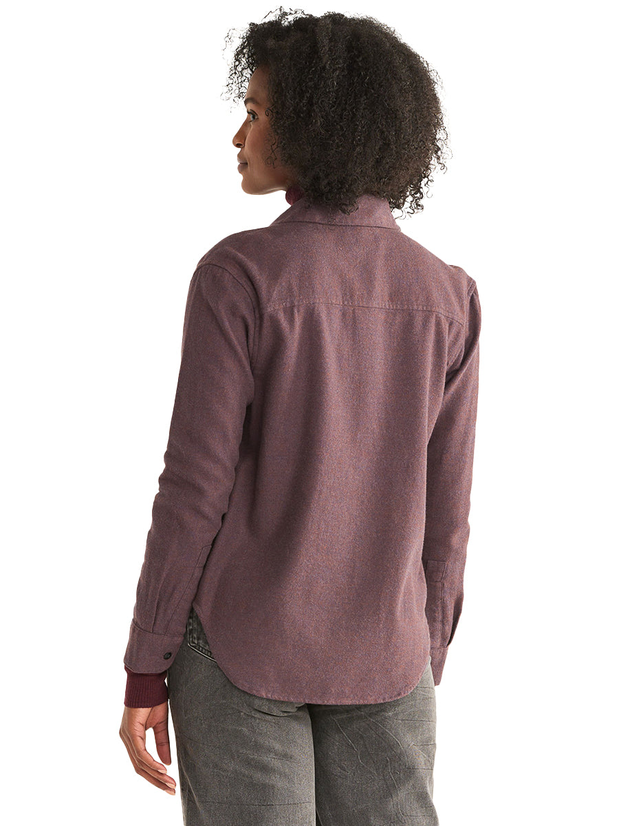 Boyfriend Flannel Shirt - Raisin Heather