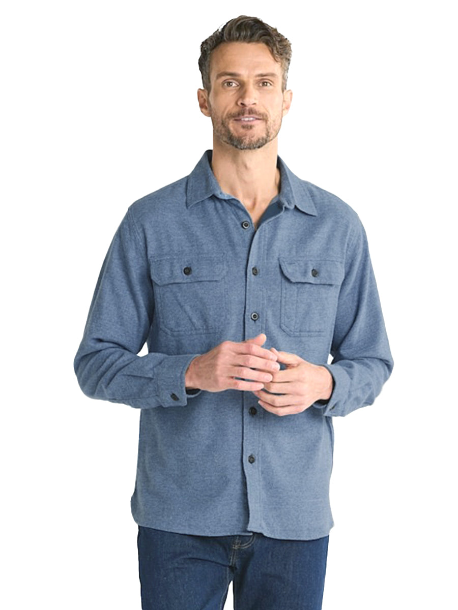 Burnside Flannel Shirt - Blue Heather