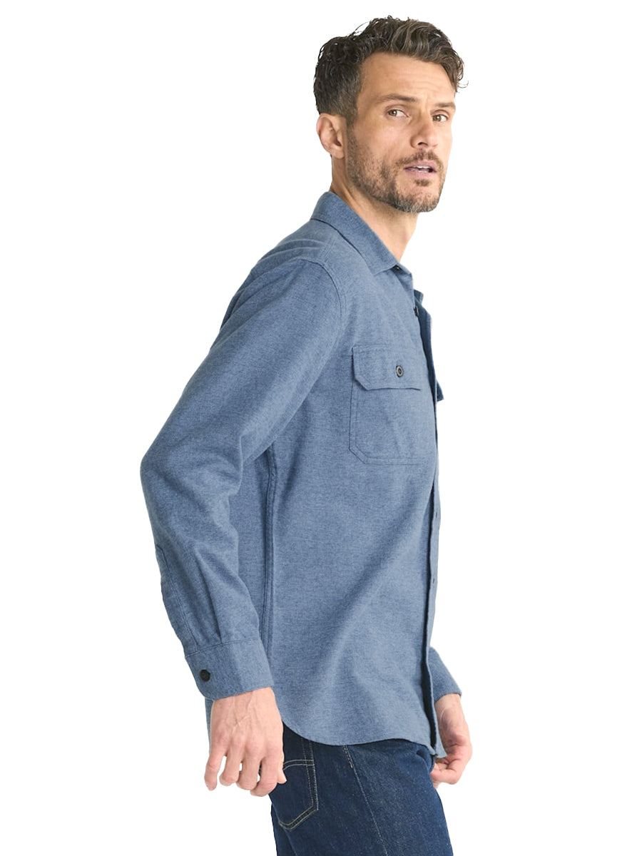 Burnside Flannel Shirt - Blue Heather