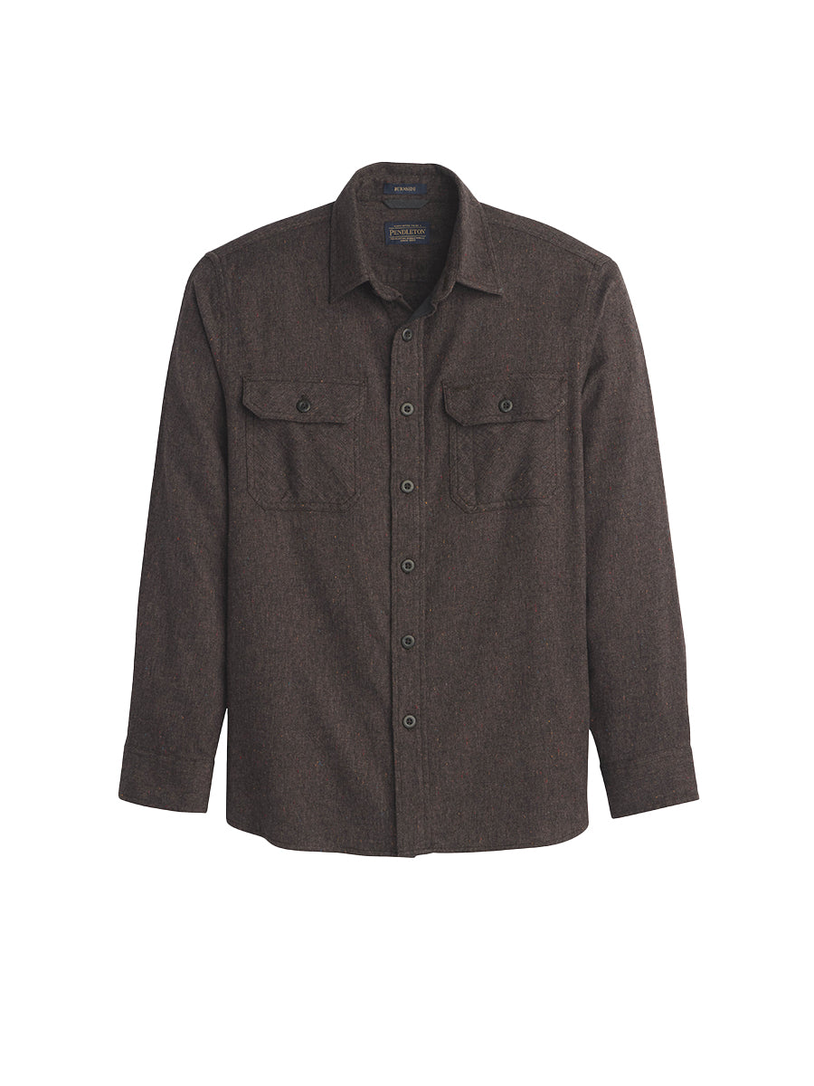 Burnside Flannel Shirt - Brown Heather