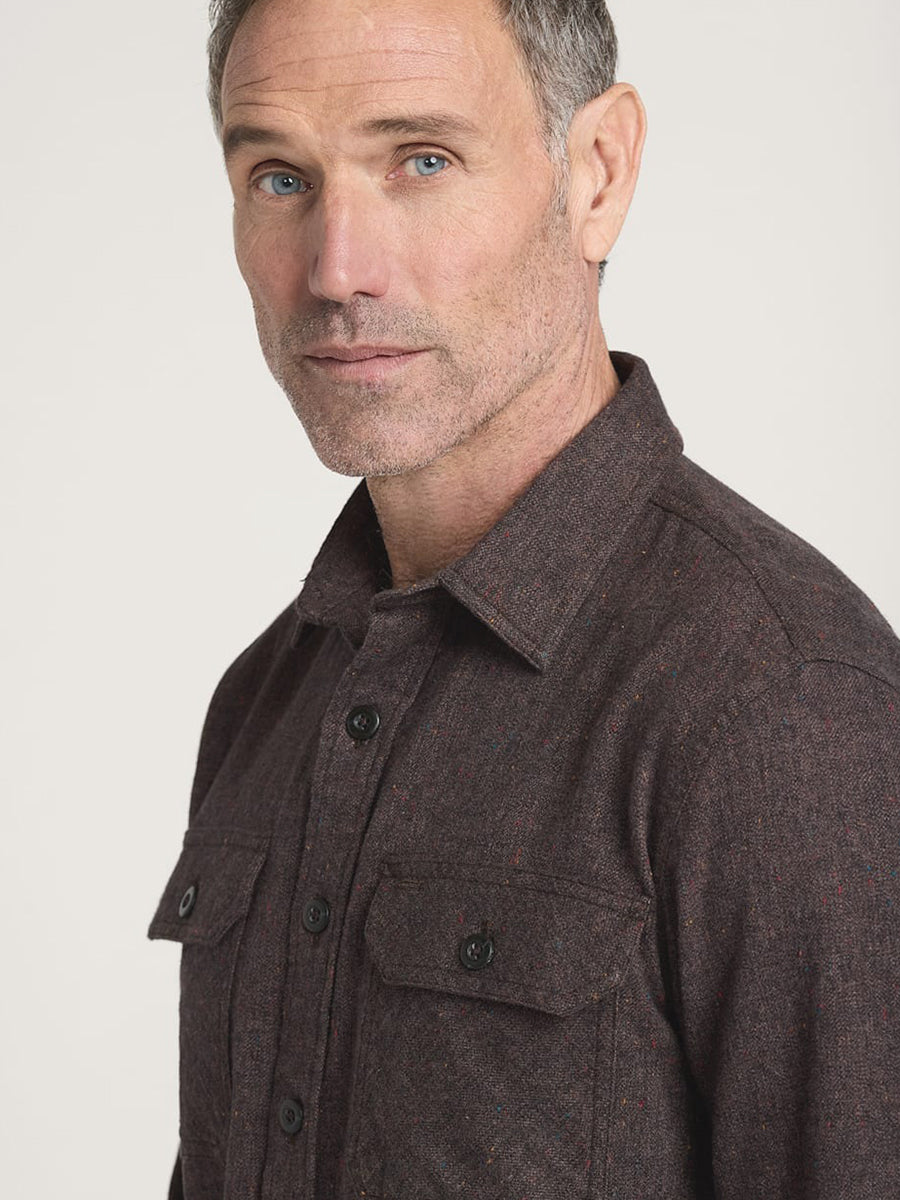 Burnside Flannel Shirt - Brown Heather