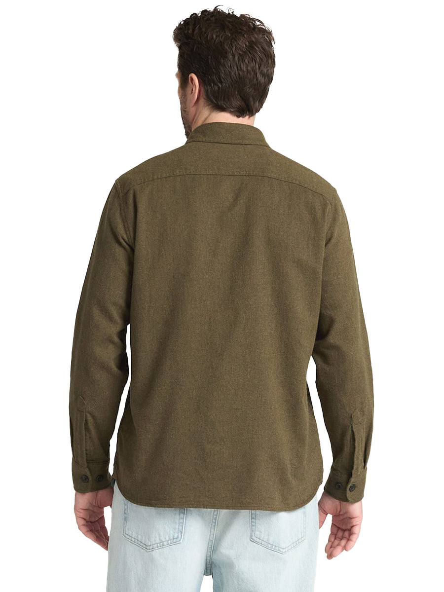Burnside Flannel Shirt - Forest Green Heather