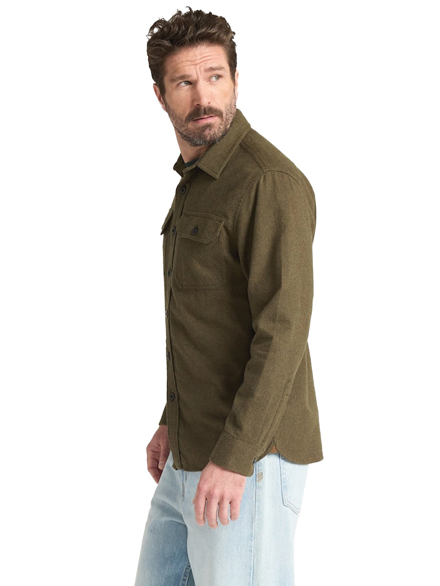 Burnside Flannel Shirt - Forest Green Heather