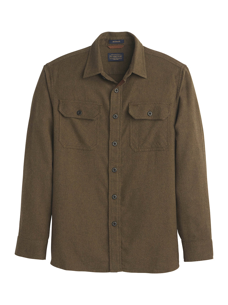 Burnside Flannel Shirt - Forest Green Heather