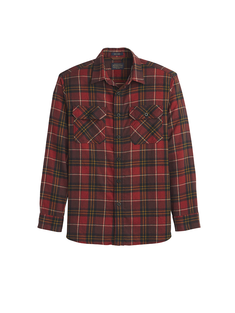 Burnside Flannel Shirt - Red Multi Plaid