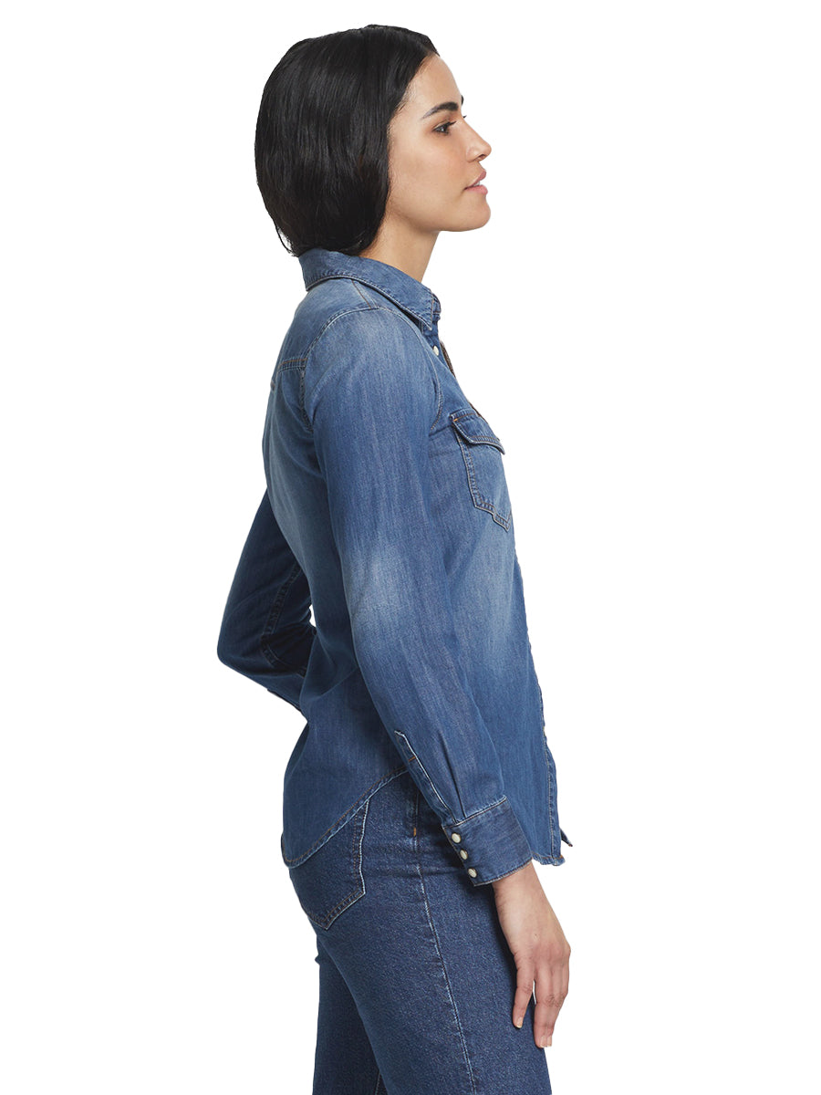 Chambray Gambler Shirt - Medium Blue
