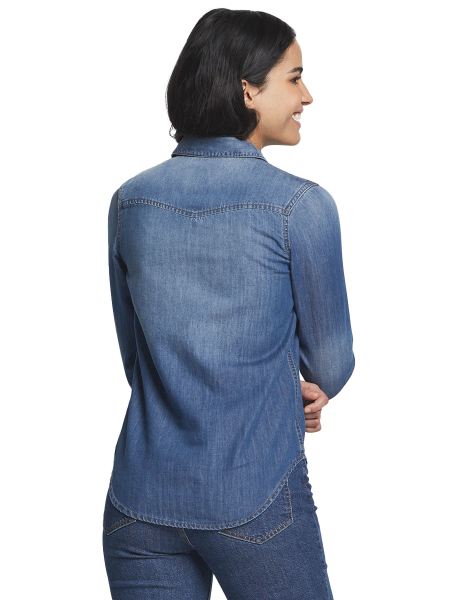Chambray Gambler Shirt - Medium Blue