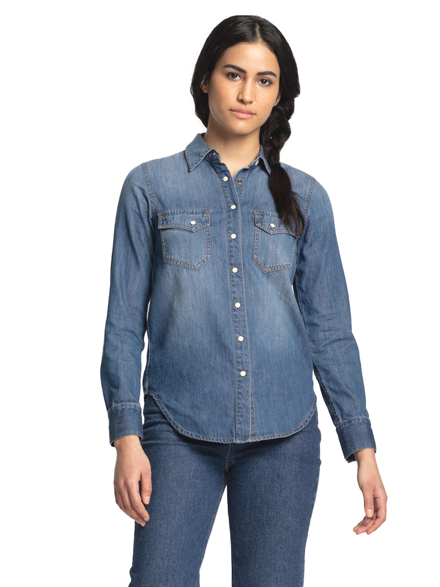 Chambray Gambler Shirt - Medium Blue