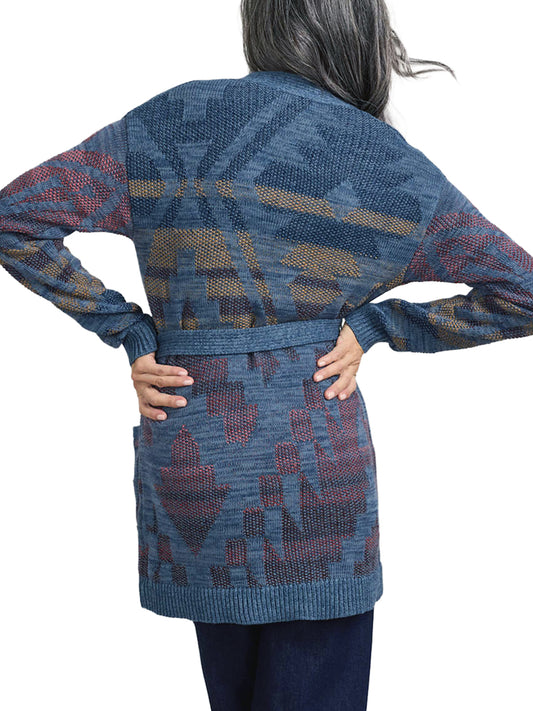Cheyenne Cotton Cardigan - Blue Mix