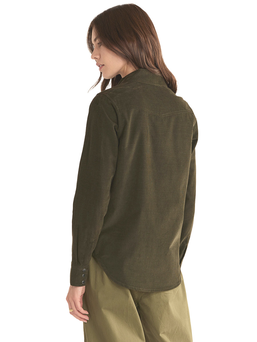 Corduroy Gambler Shirt - Rosin Green