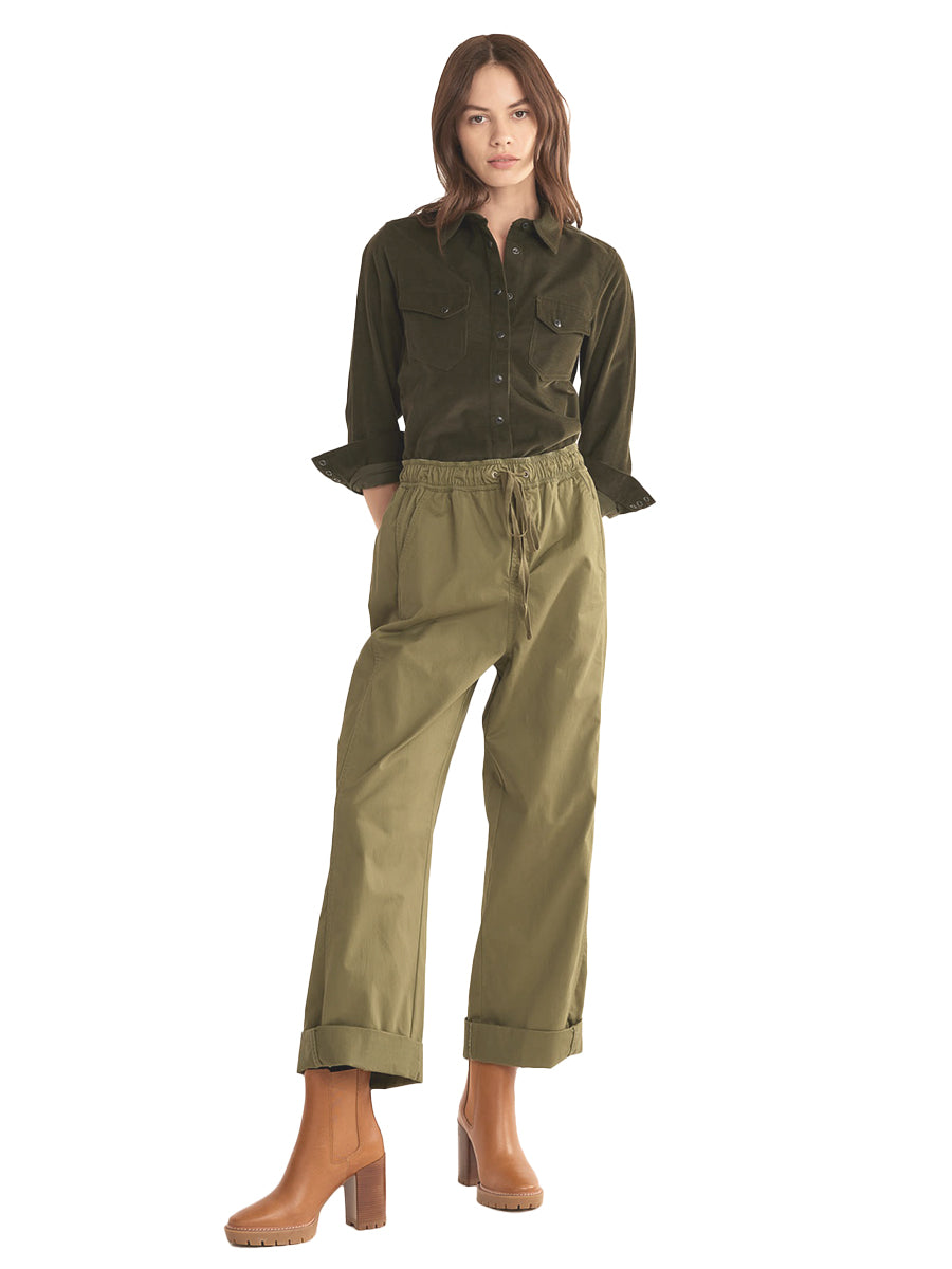 Corduroy Gambler Shirt - Rosin Green