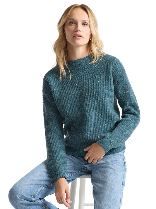 Donegal Eyelet Sweater - Teal