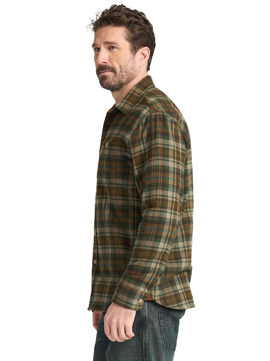 Fremont Flannel Shirt - Olive & Rust Plaid