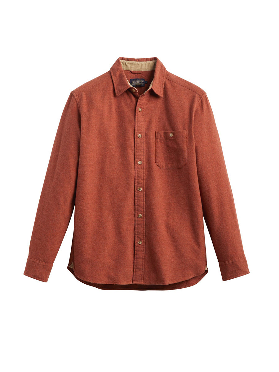 Fremont Flannel Shirt - Rust Heather