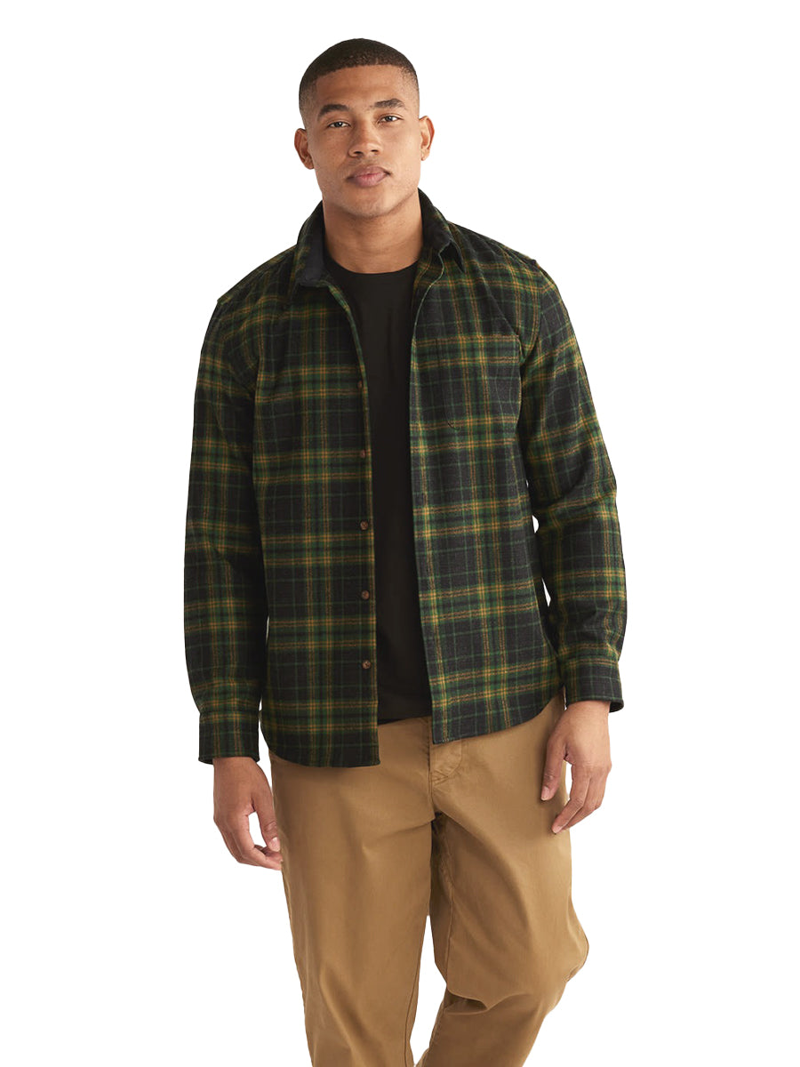 Lodge Fitted Shirt - Green & Black Plaid