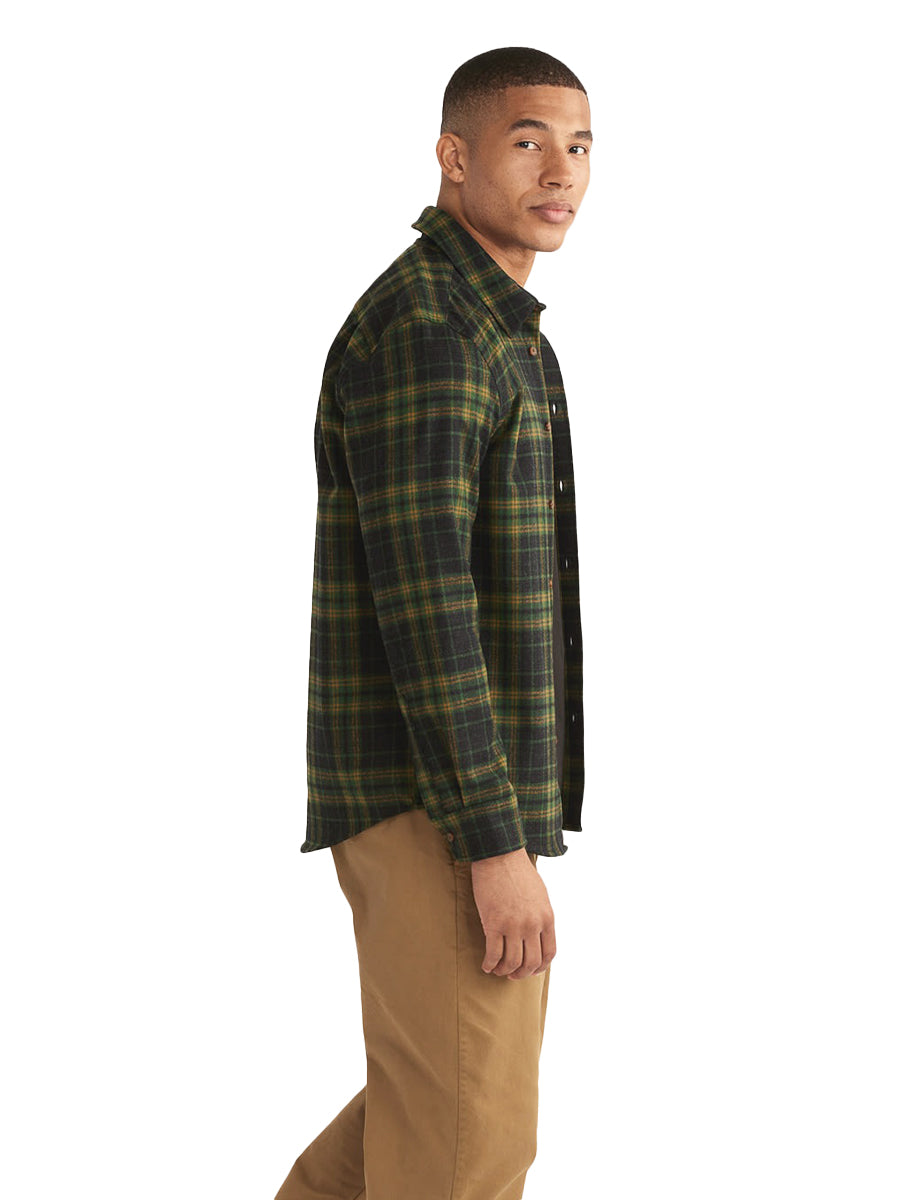 Lodge Fitted Shirt - Green & Black Plaid