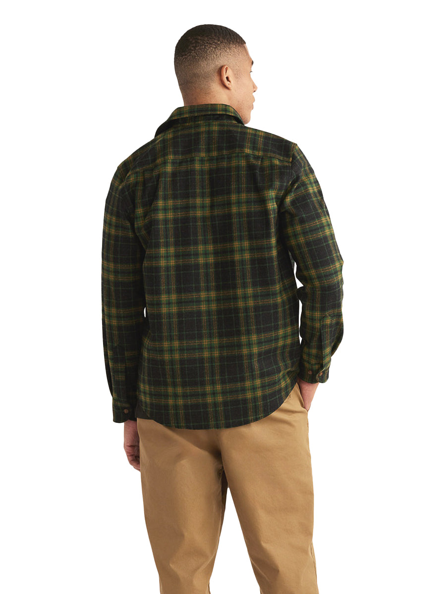Lodge Fitted Shirt - Green & Black Plaid