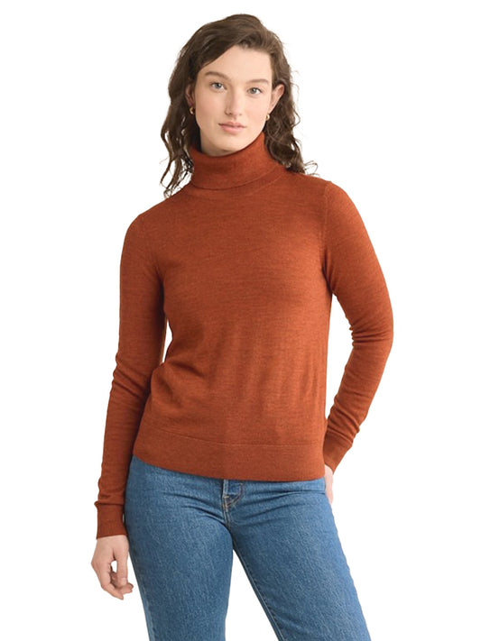 Merino Turtleneck - Spice Heather