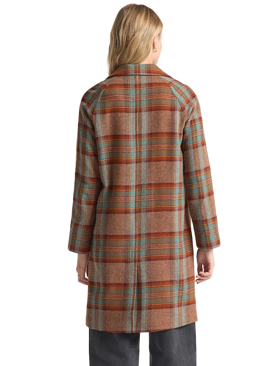 Oregon Tweed Overcoat - Brick Multi Plaid