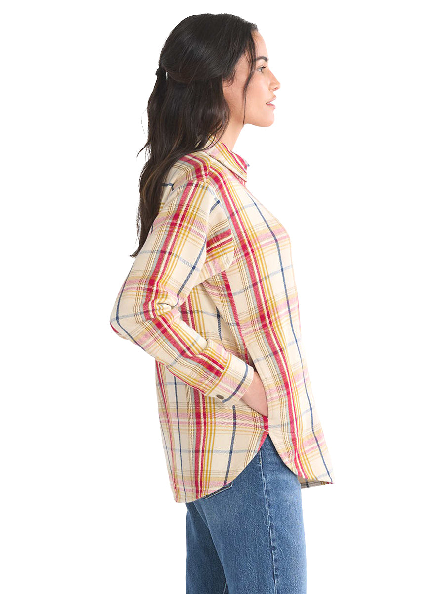 Plaid Popover Shirt - Antique White Multi