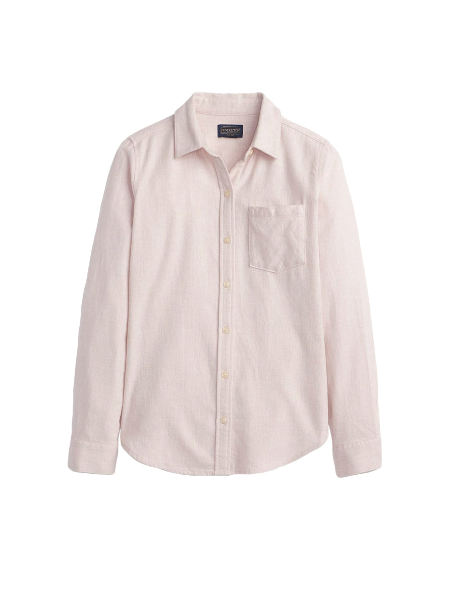 Relaxed Flannel Shirt - Soft Rose