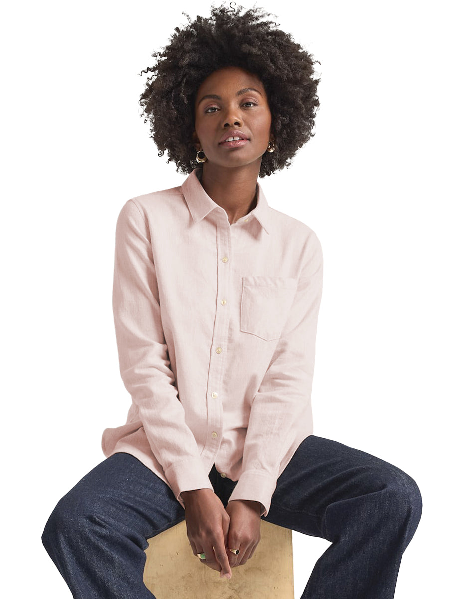 Relaxed Flannel Shirt - Soft Rose