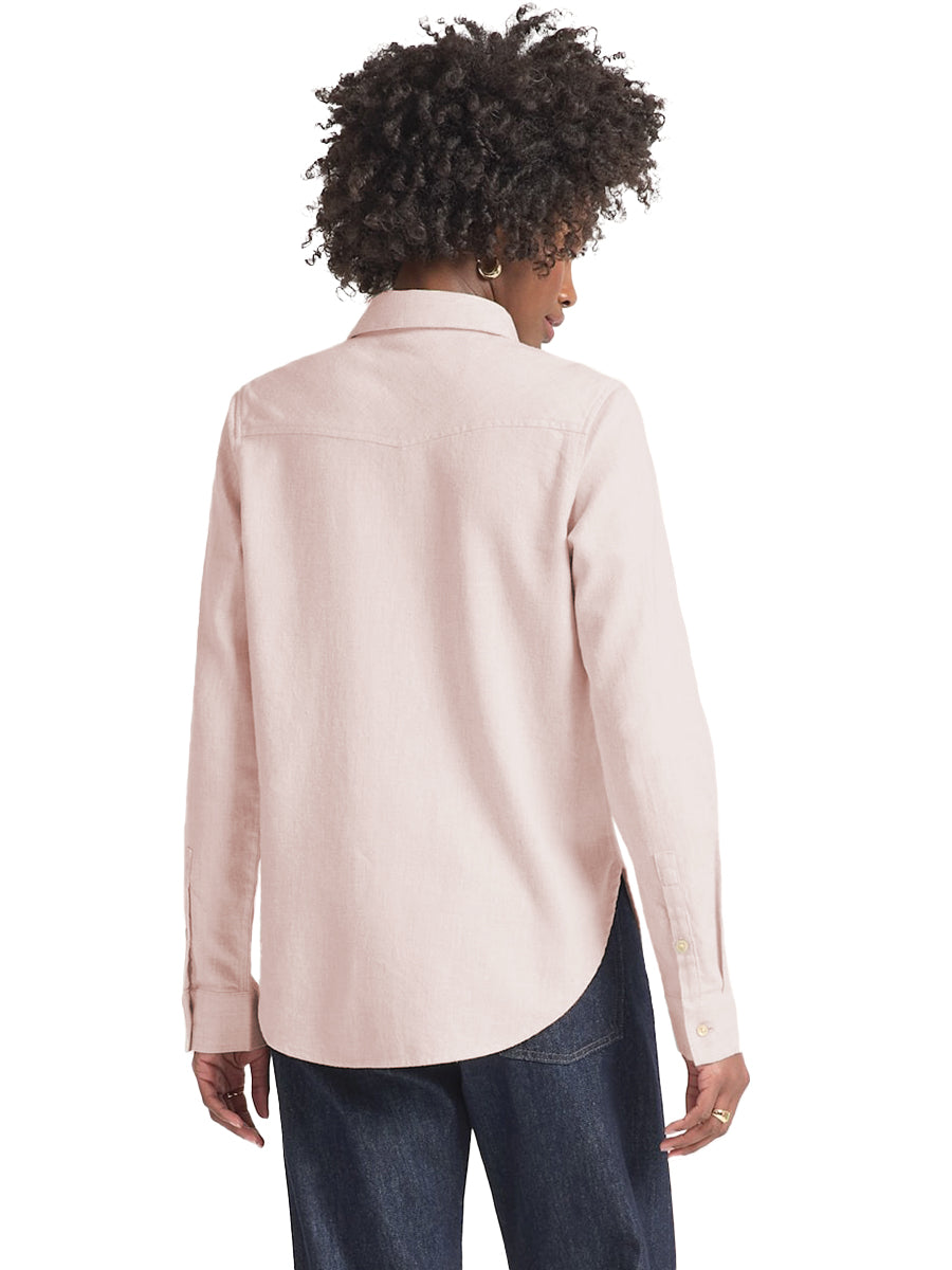 Relaxed Flannel Shirt - Soft Rose