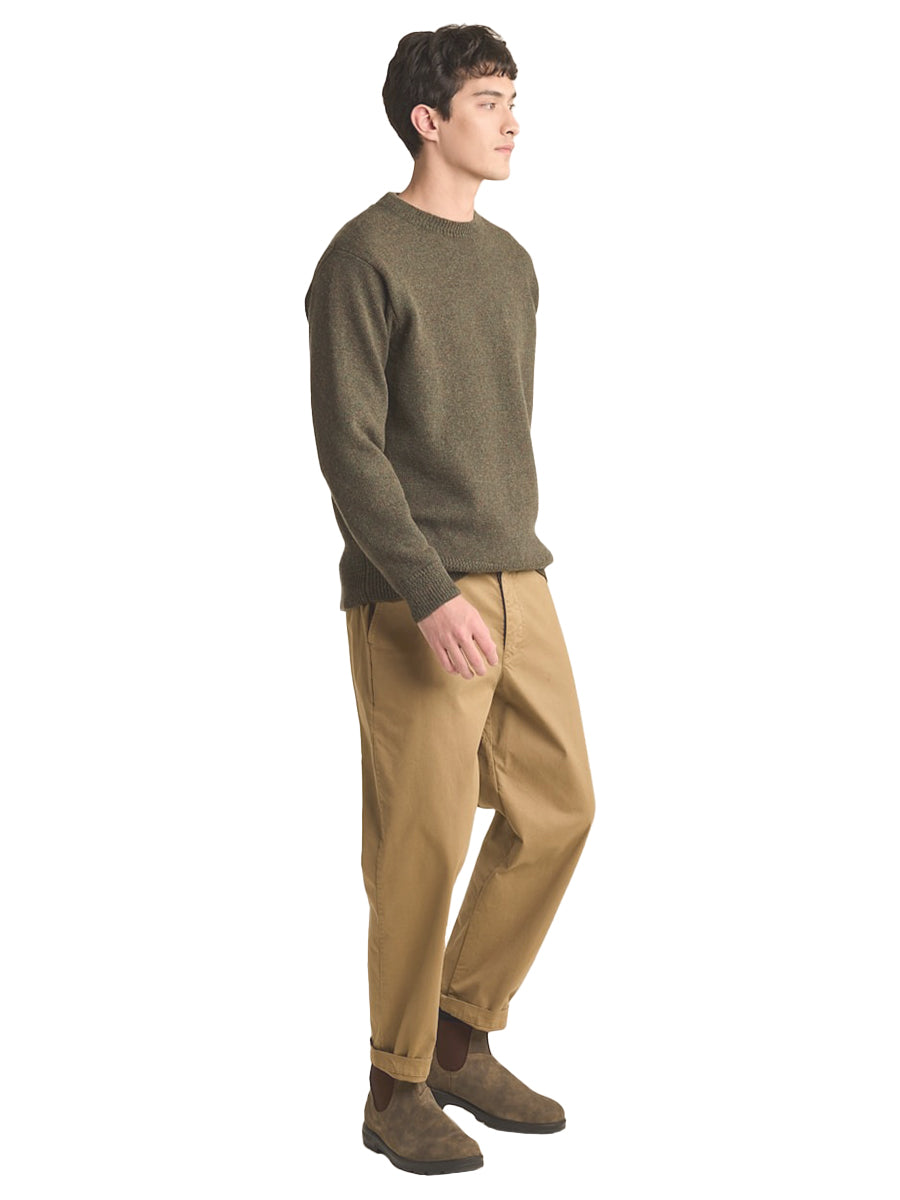 Wool Crew Sweater - Camo Heather