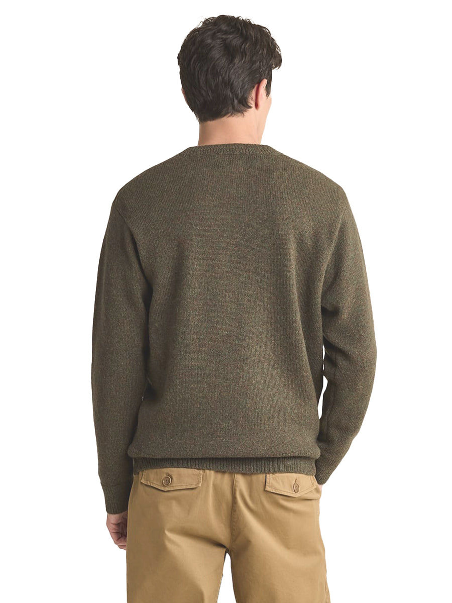 Wool Crew Sweater - Camo Heather