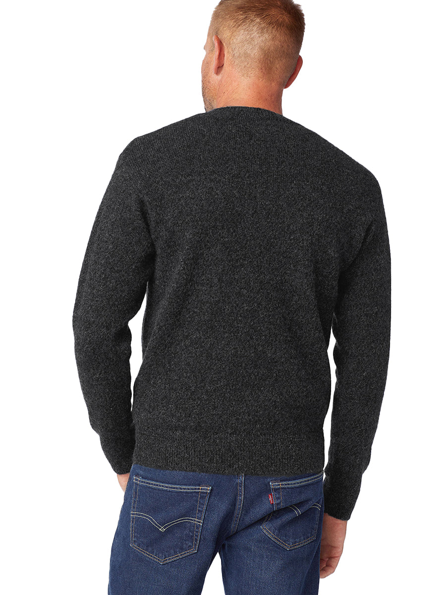 Wool Crew Sweater - Black Heather