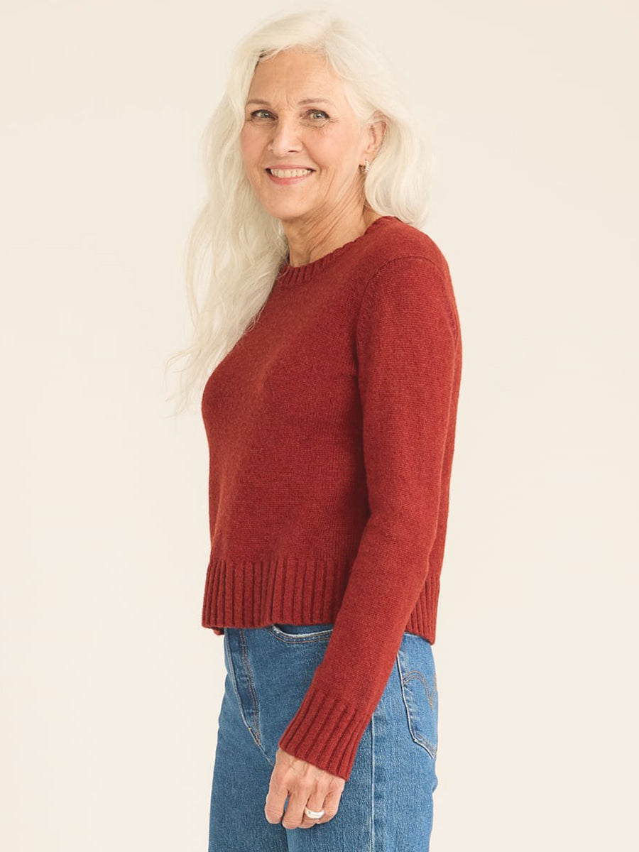 Women's Shetland Crewneck Sweater - Stone Heather
