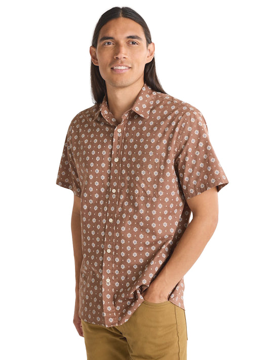 Shoreline Shirt - Brown Geo