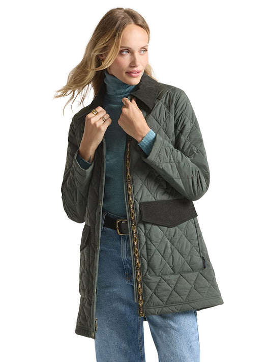 Sun River Cord Accent Field Coat - Rosin