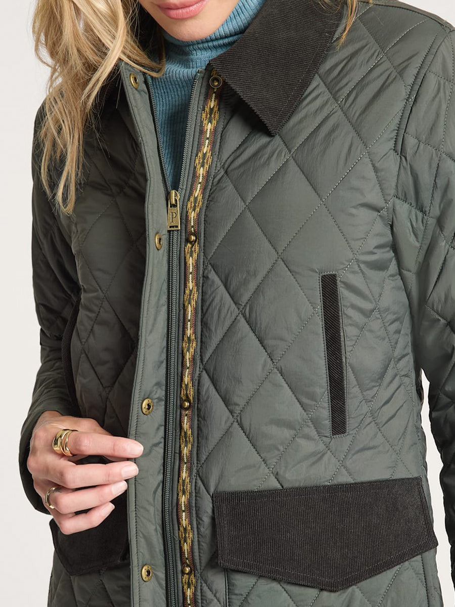 Sun River Cord Accent Field Coat - Rosin
