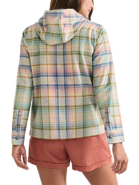 Trailside Wool Hoodie - Pink & Blue Plaid