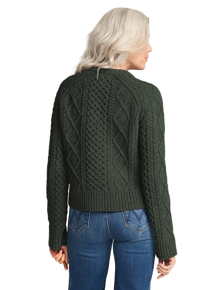 Women's Fisherman Sweater - Dark Fir