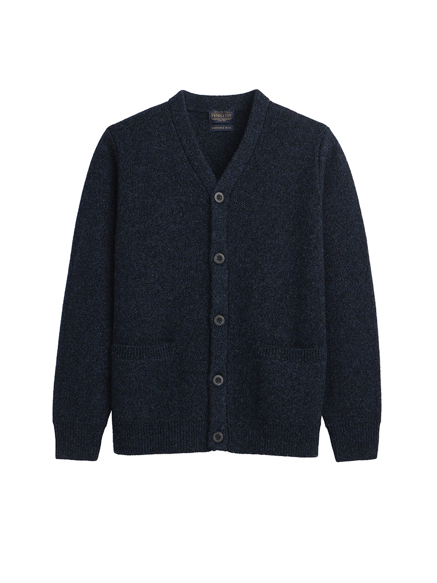 Wool Cardigan - Indigo Heather